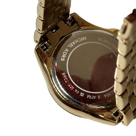 Michael Kors Mini Pilot Pave Quartz Gold Dial Ladies Watch MK7366 with Box - Picture 8 of 12